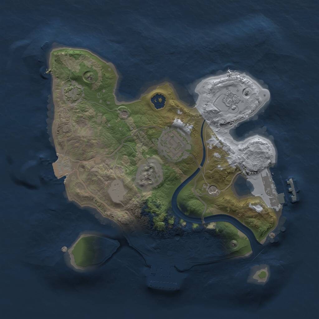 Rust Map: Procedural Map, Size: 2200, Seed: 1318276274, 7 Monuments