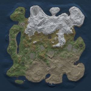 Thumbnail Rust Map: Procedural Map, Size: 3850, Seed: 1745834054, 20 Monuments