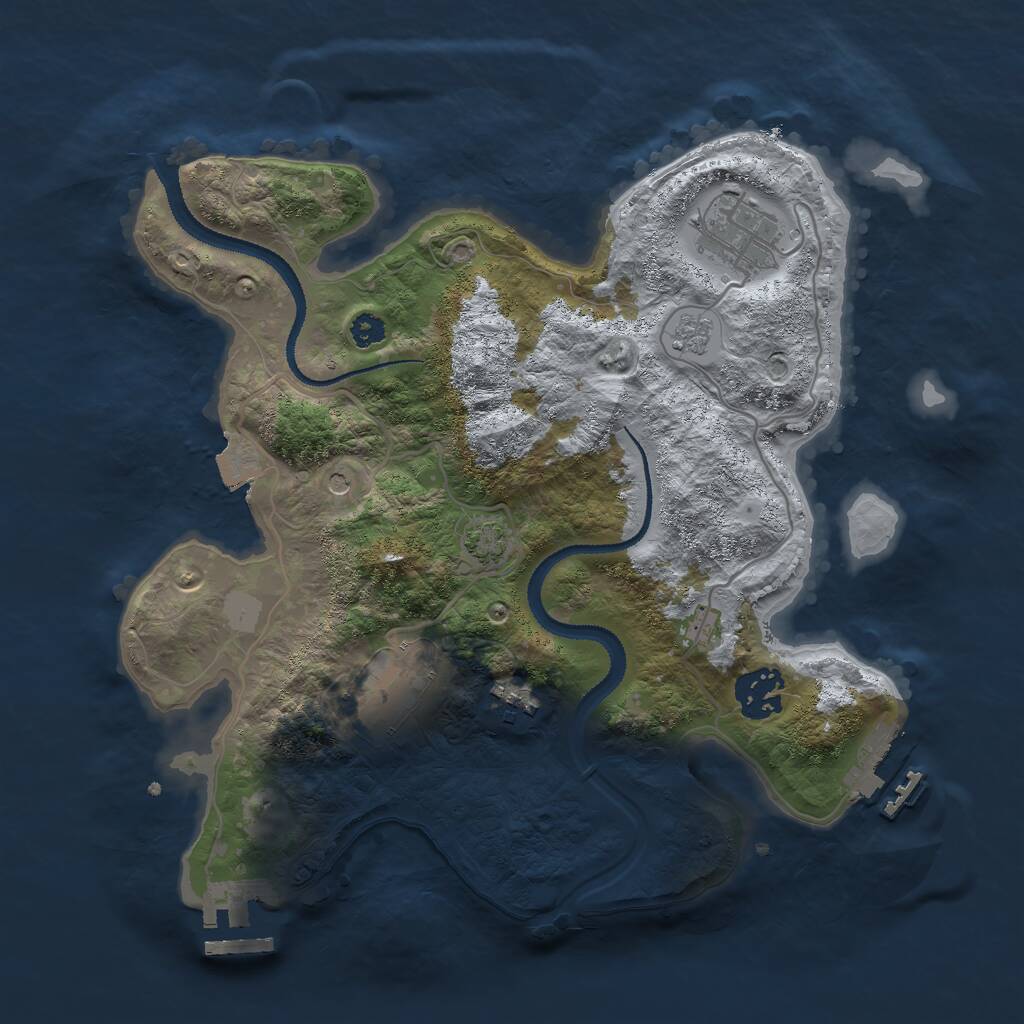 Rust Map: Procedural Map, Size: 3010, Seed: 54621, 10 Monuments