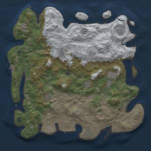 Thumbnail Rust Map: Procedural Map, Size: 4500, Seed: 6969420, 20 Monuments