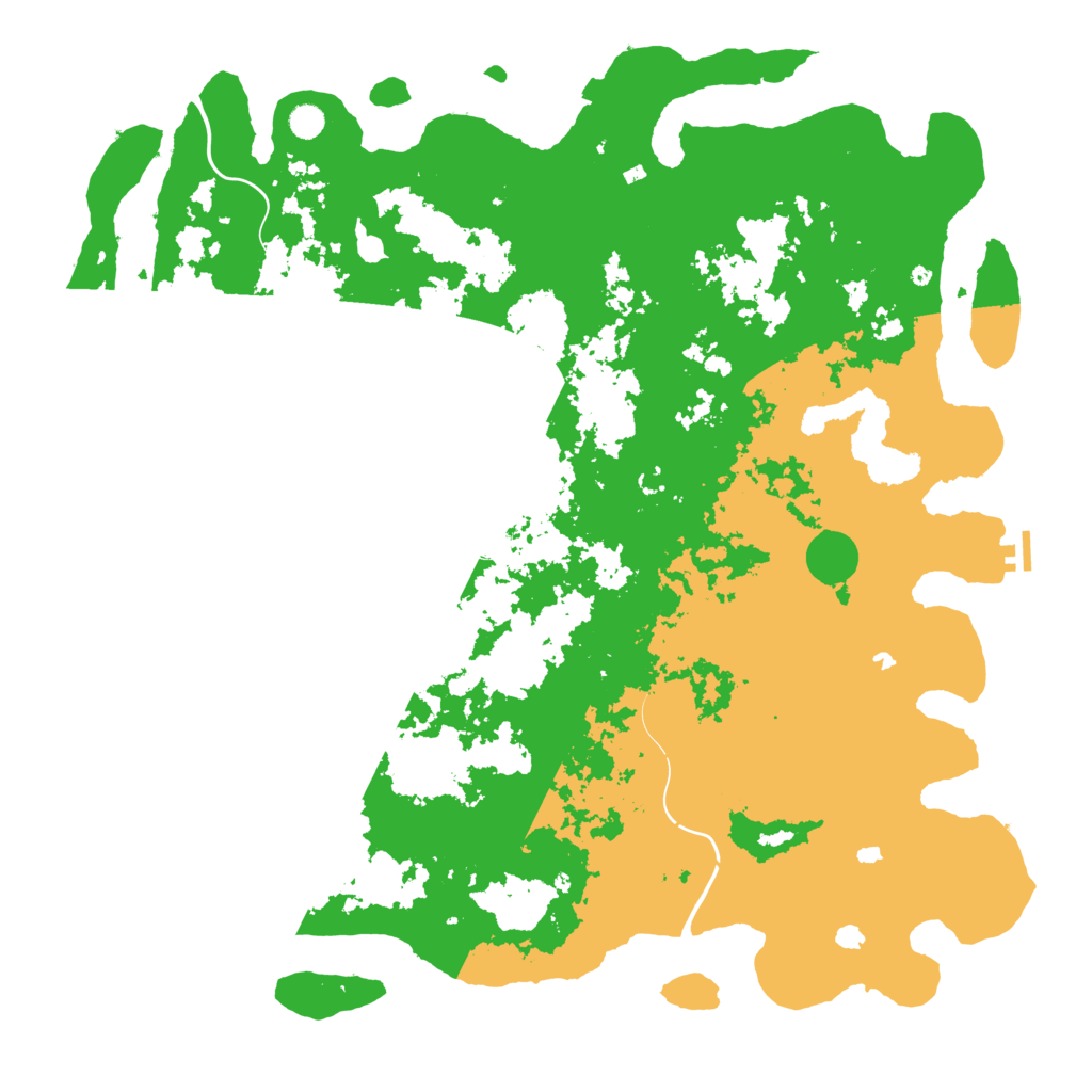 Biome Rust Map: Procedural Map, Size: 5500, Seed: 25000