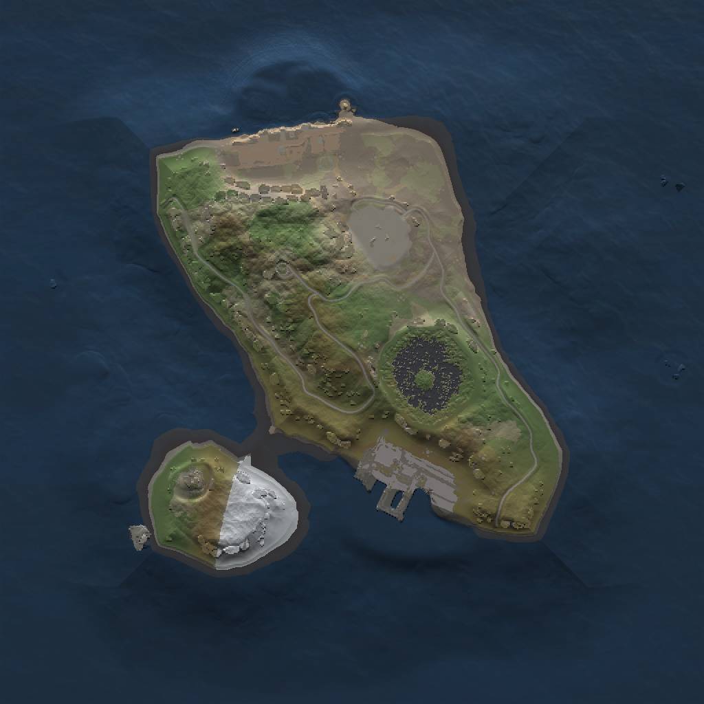 Rust Map: Procedural Map, Size: 1500, Seed: 584434635, 6 Monuments