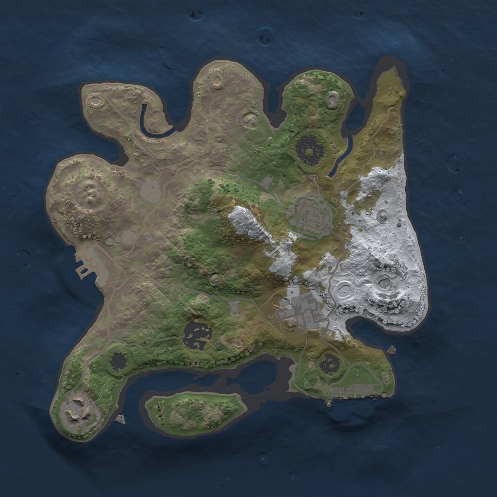 Rust Map: Procedural Map, Size: 2580, Seed: 696969, 12 Monuments