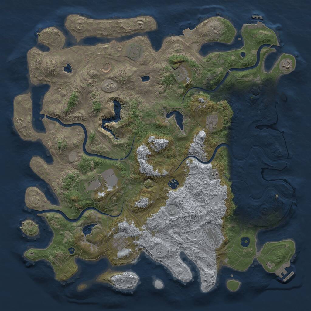 Rust Map: Procedural Map, Size: 4700, Seed: 234574, 16 Monuments