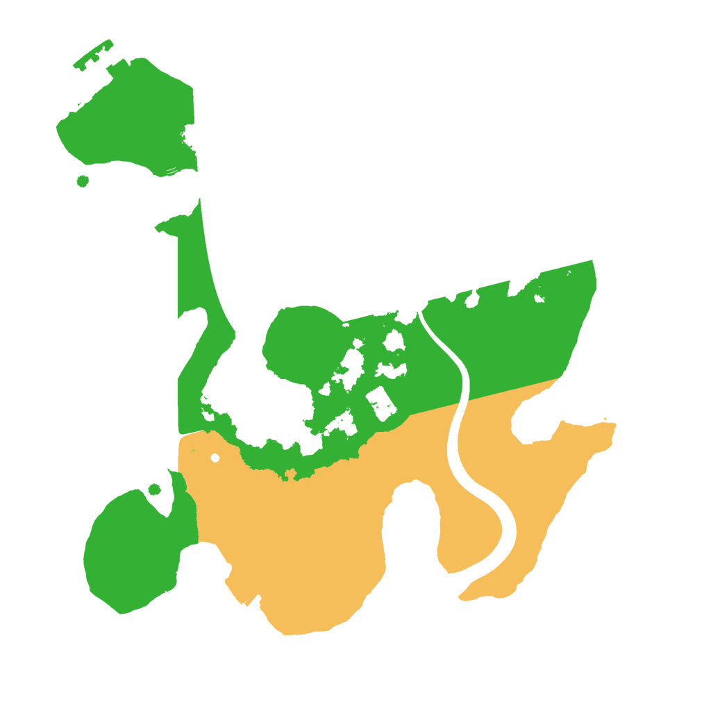 Biome Rust Map: Procedural Map, Size: 2400, Seed: 1