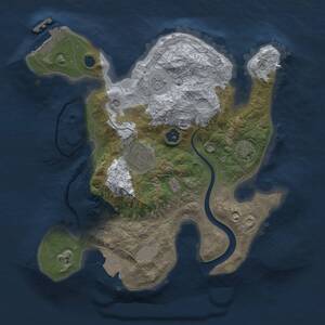 Thumbnail Rust Map: Procedural Map, Size: 2400, Seed: 1, 6 Monuments
