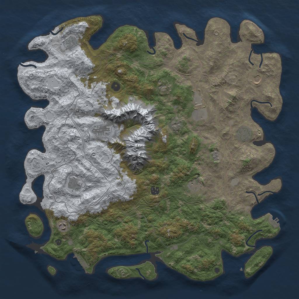Rust Map: Procedural Map, Size: 5000, Seed: 1617950396, 20 Monuments
