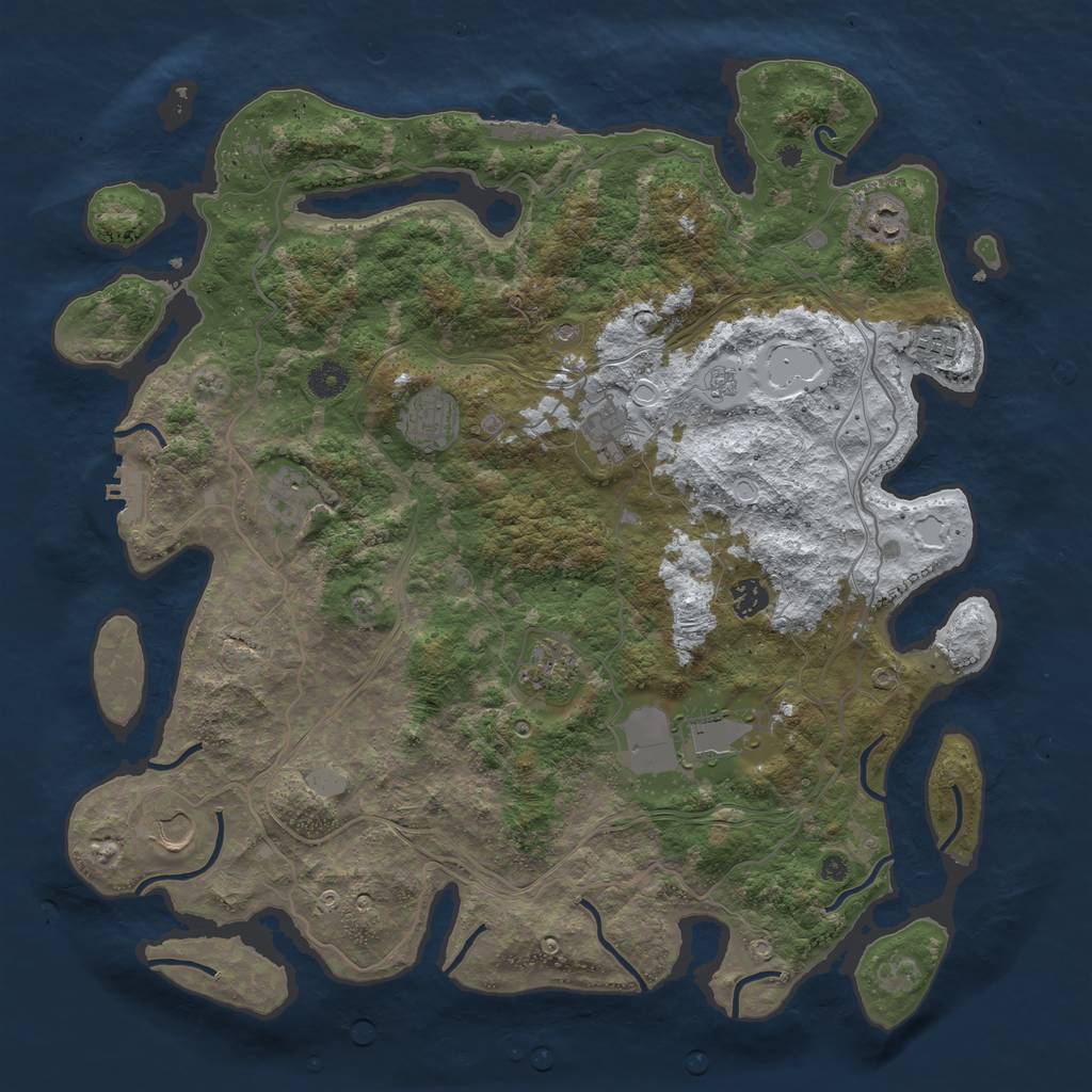 Rust Map: Procedural Map, Size: 4250, Seed: 1771768361, 18 Monuments