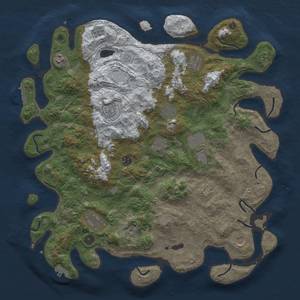 Thumbnail Rust Map: Procedural Map, Size: 4500, Seed: 337716222, 20 Monuments