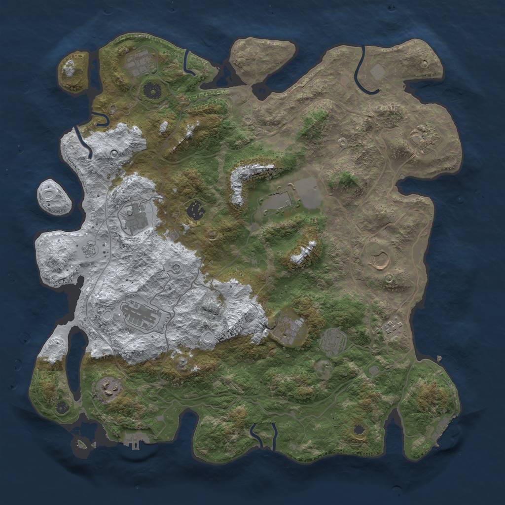 Rust Map: Procedural Map, Size: 4250, Seed: 4488957, 20 Monuments