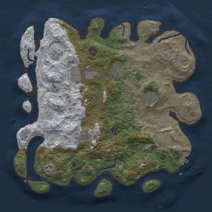 Thumbnail Rust Map: Procedural Map, Size: 3700, Seed: 256, 18 Monuments