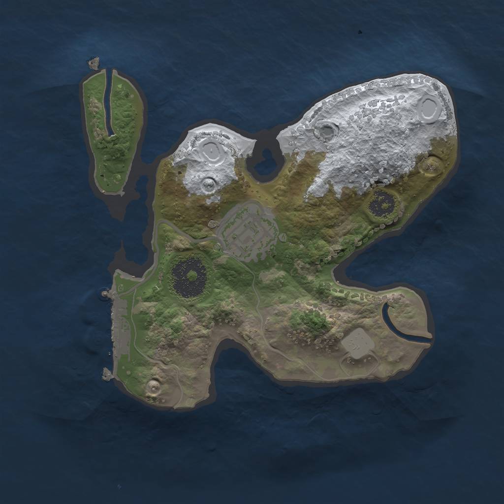 Rust Map: Procedural Map, Size: 2000, Seed: 87122915, 7 Monuments