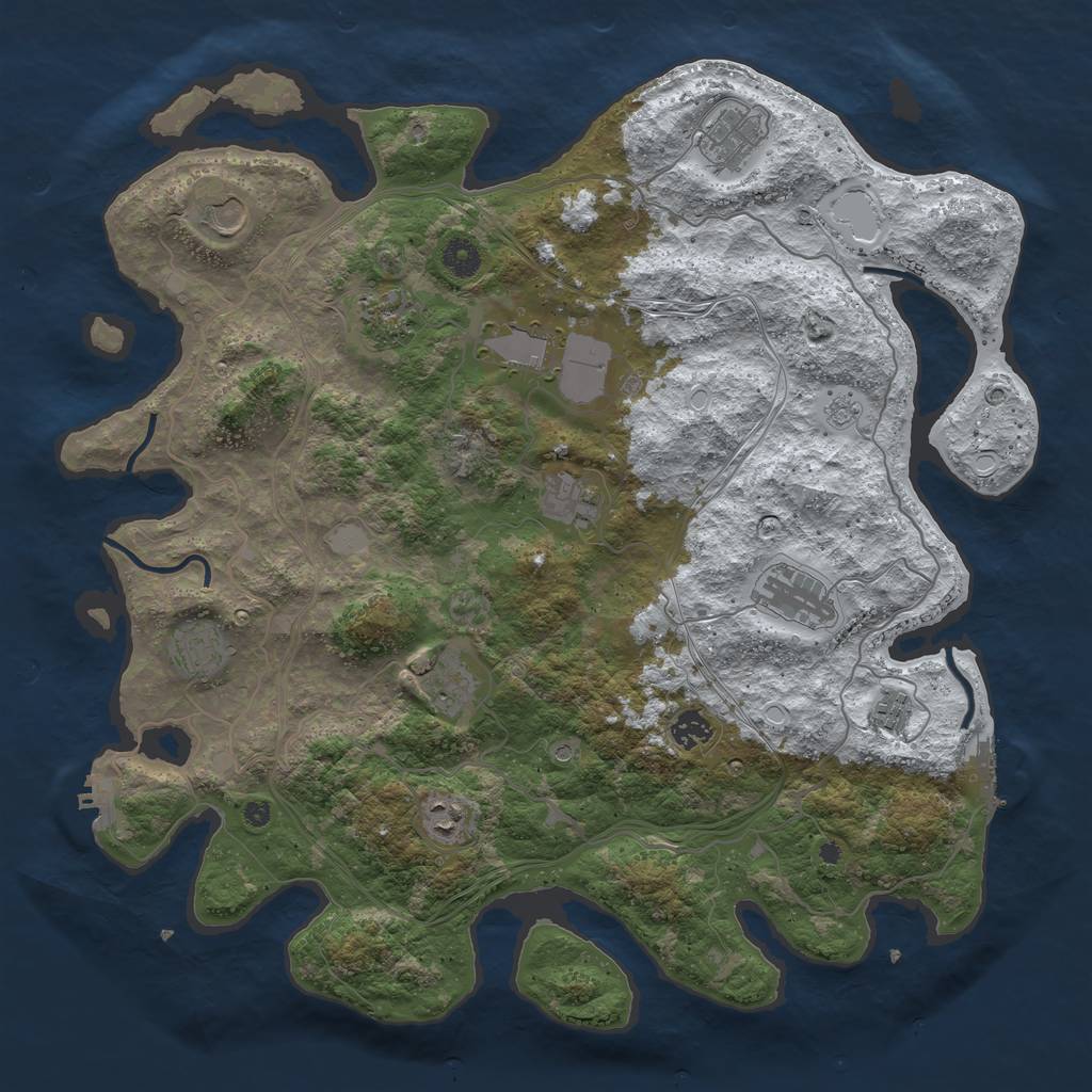 Rust Map: Procedural Map, Size: 4250, Seed: 2275785, 20 Monuments