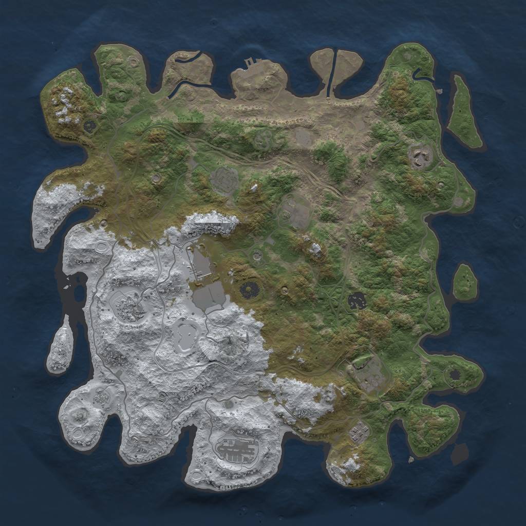 Rust Map: Procedural Map, Size: 4250, Seed: 26213, 17 Monuments