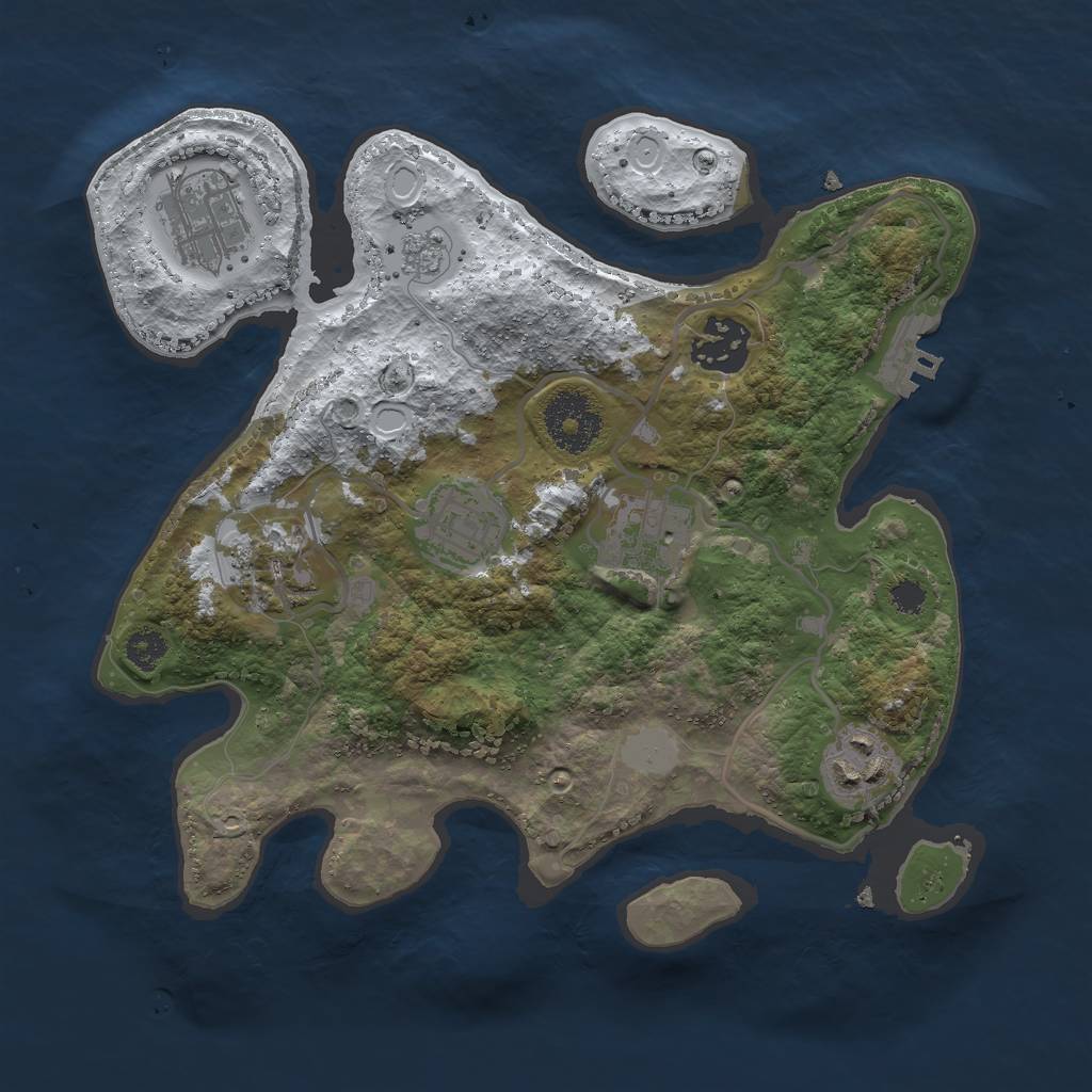Rust Map: Procedural Map, Size: 2800, Seed: 666333000, 13 Monuments