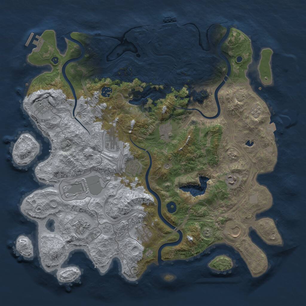 Rust Map: Procedural Map, Size: 4250, Seed: 2024668, 17 Monuments