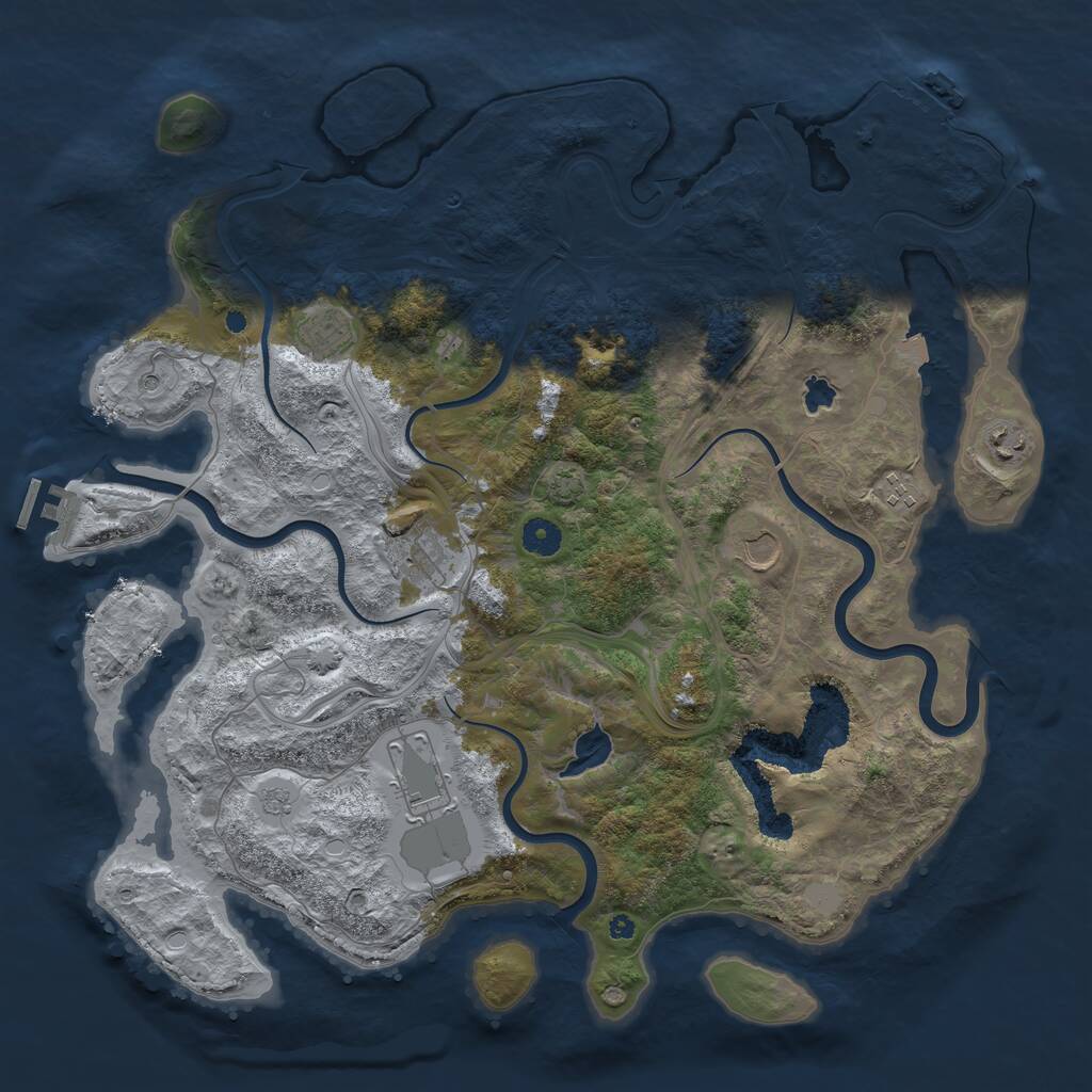 Rust Map: Procedural Map, Size: 4250, Seed: 5894269, 12 Monuments