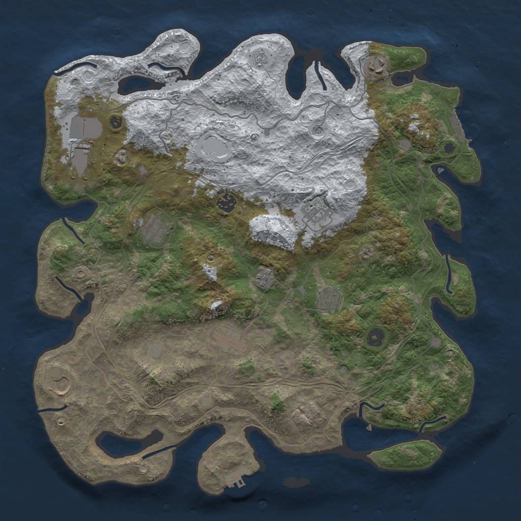 Rust Map: Procedural Map, Size: 4250, Seed: 5971227, 18 Monuments