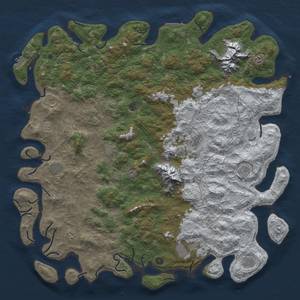 Thumbnail Rust Map: Procedural Map, Size: 6000, Seed: 552782671, 20 Monuments