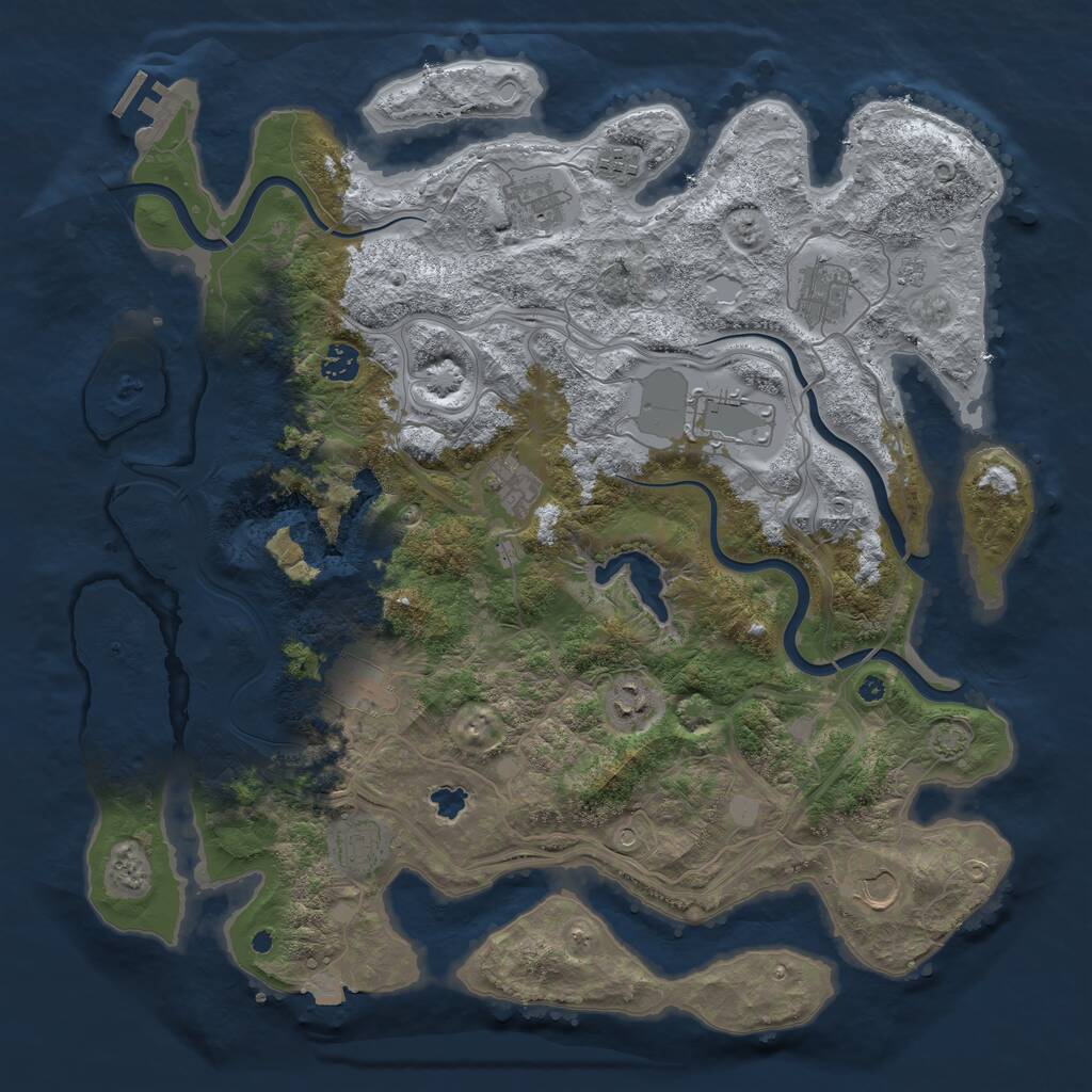 Rust Map: Procedural Map, Size: 4250, Seed: 5273967, 15 Monuments