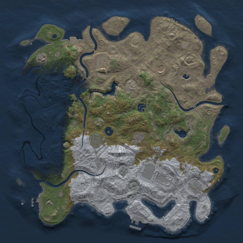 Rust Map: Procedural Map, Size: 4250, Seed: 794612, 15 Monuments