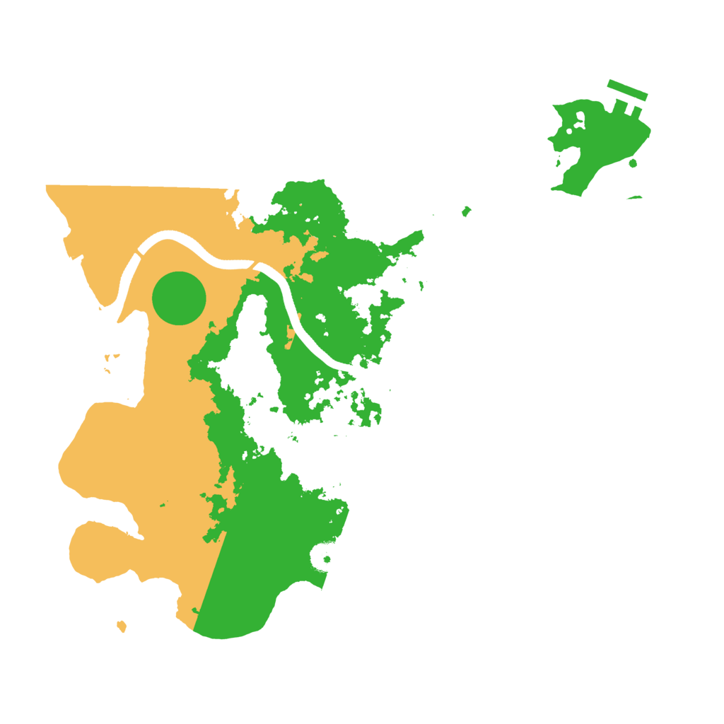 Biome Rust Map: Procedural Map, Size: 3550, Seed: 4748874