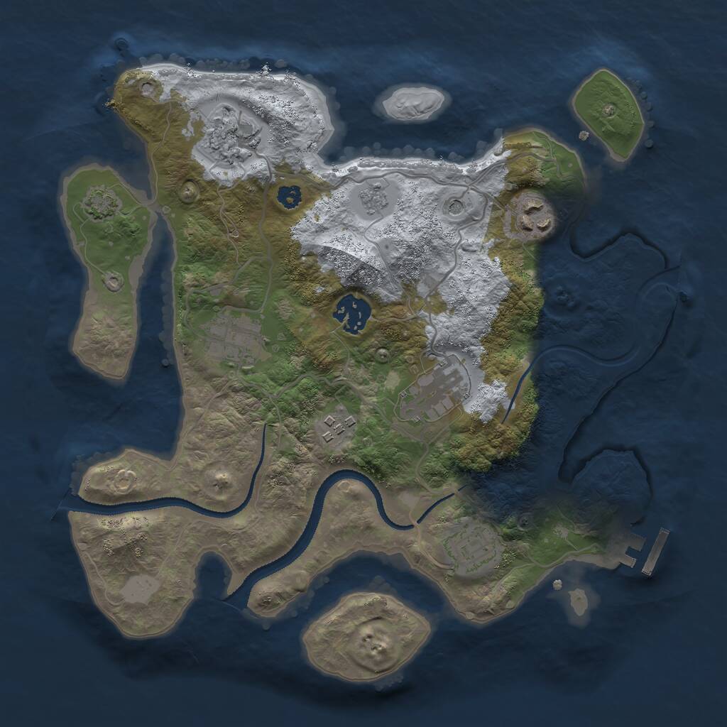 Rust Map: Procedural Map, Size: 3001, Seed: 299403922, 12 Monuments