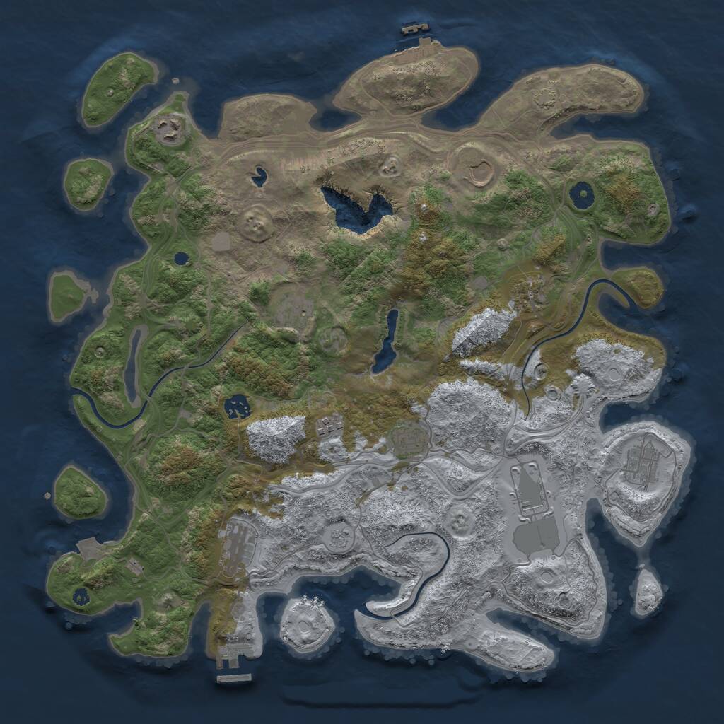 Rust Map: Procedural Map, Size: 4250, Seed: 4206477, 15 Monuments