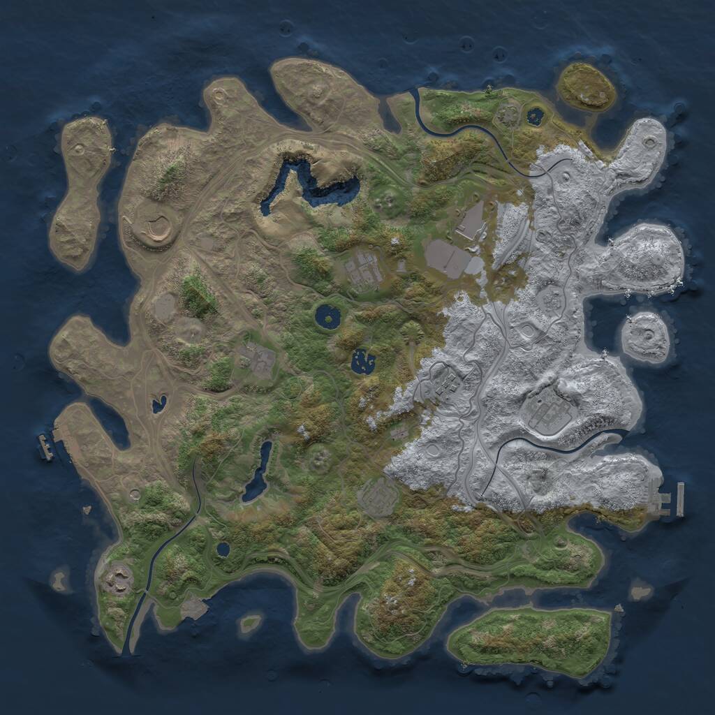 Rust Map: Procedural Map, Size: 4250, Seed: 6278219, 15 Monuments