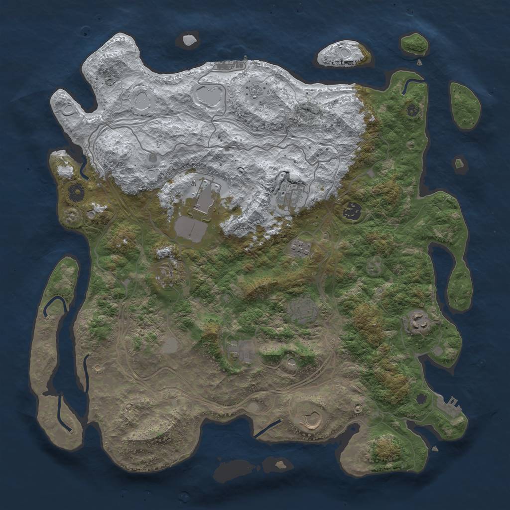 Rust Map: Procedural Map, Size: 4250, Seed: 5226773, 18 Monuments