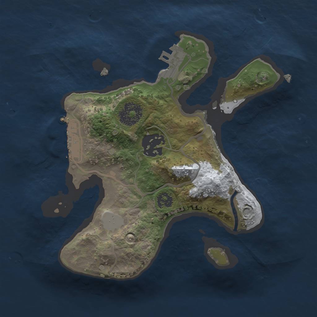 Rust Map: Procedural Map, Size: 2000, Seed: 1533284270, 8 Monuments