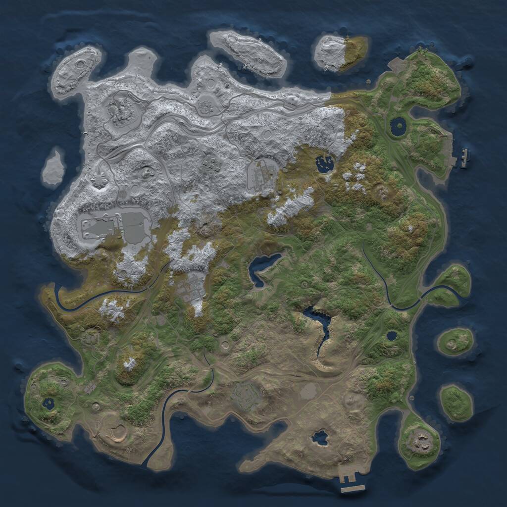 Rust Map: Procedural Map, Size: 4250, Seed: 3063436, 15 Monuments
