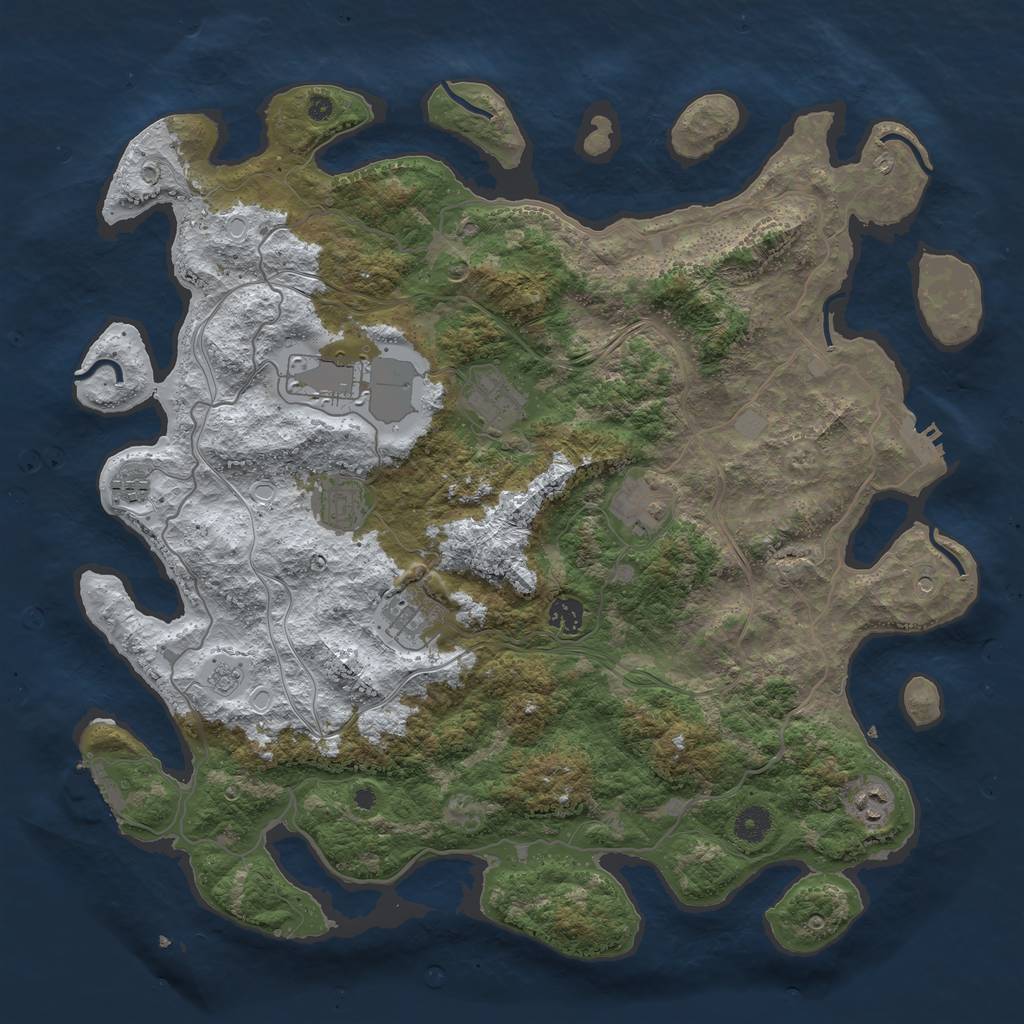 Rust Map: Procedural Map, Size: 4250, Seed: 2935980, 17 Monuments