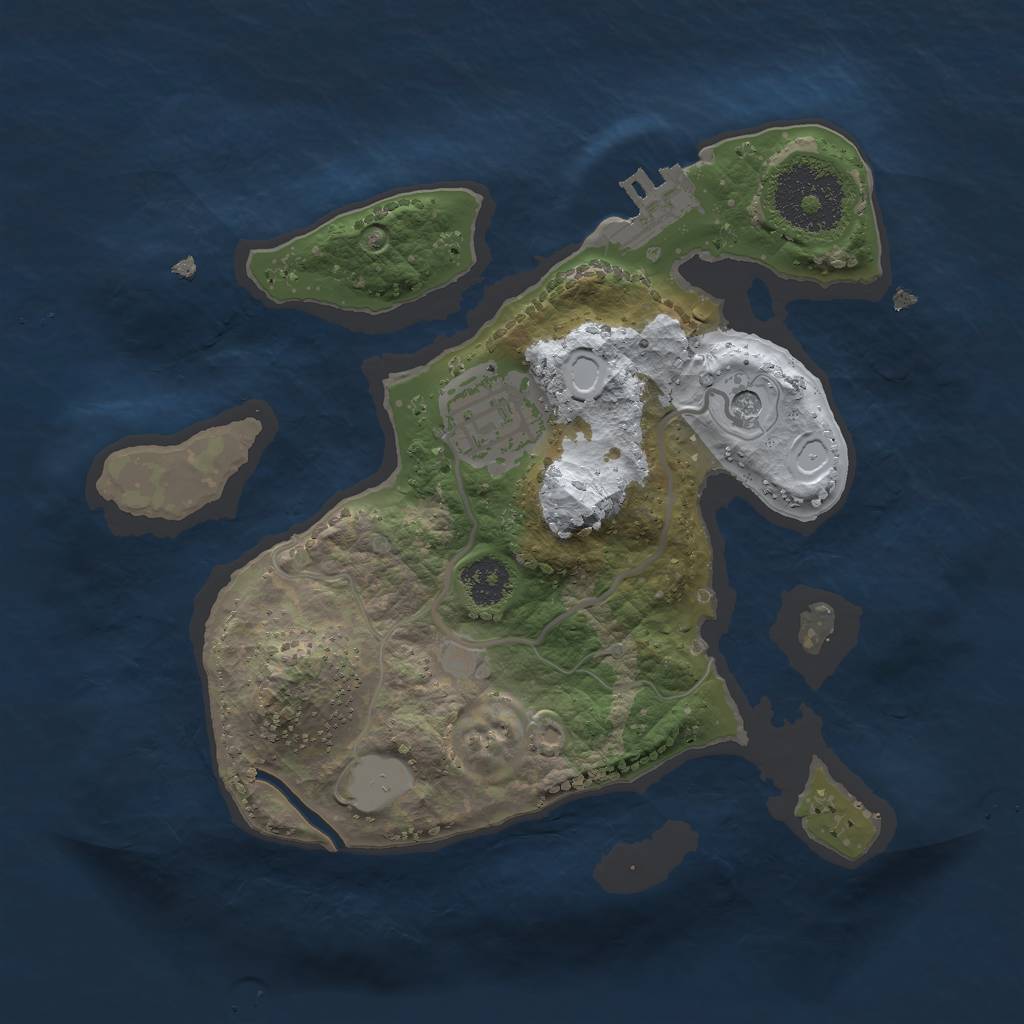 Rust Map: Procedural Map, Size: 2250, Seed: 1337, 8 Monuments