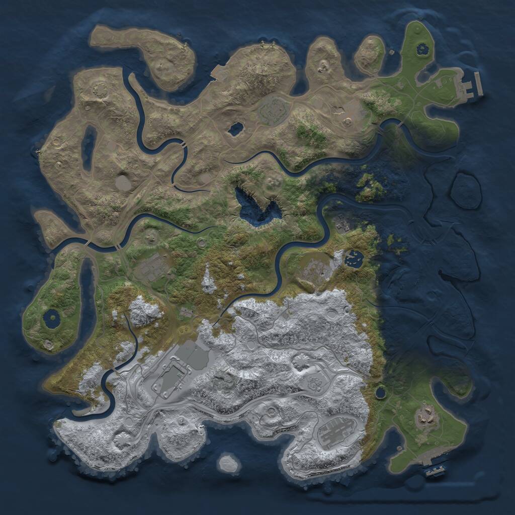Rust Map: Procedural Map, Size: 4250, Seed: 2269352, 15 Monuments
