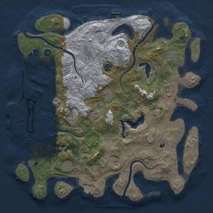 Thumbnail Rust Map: Procedural Map, Size: 4250, Seed: 123456789, 15 Monuments