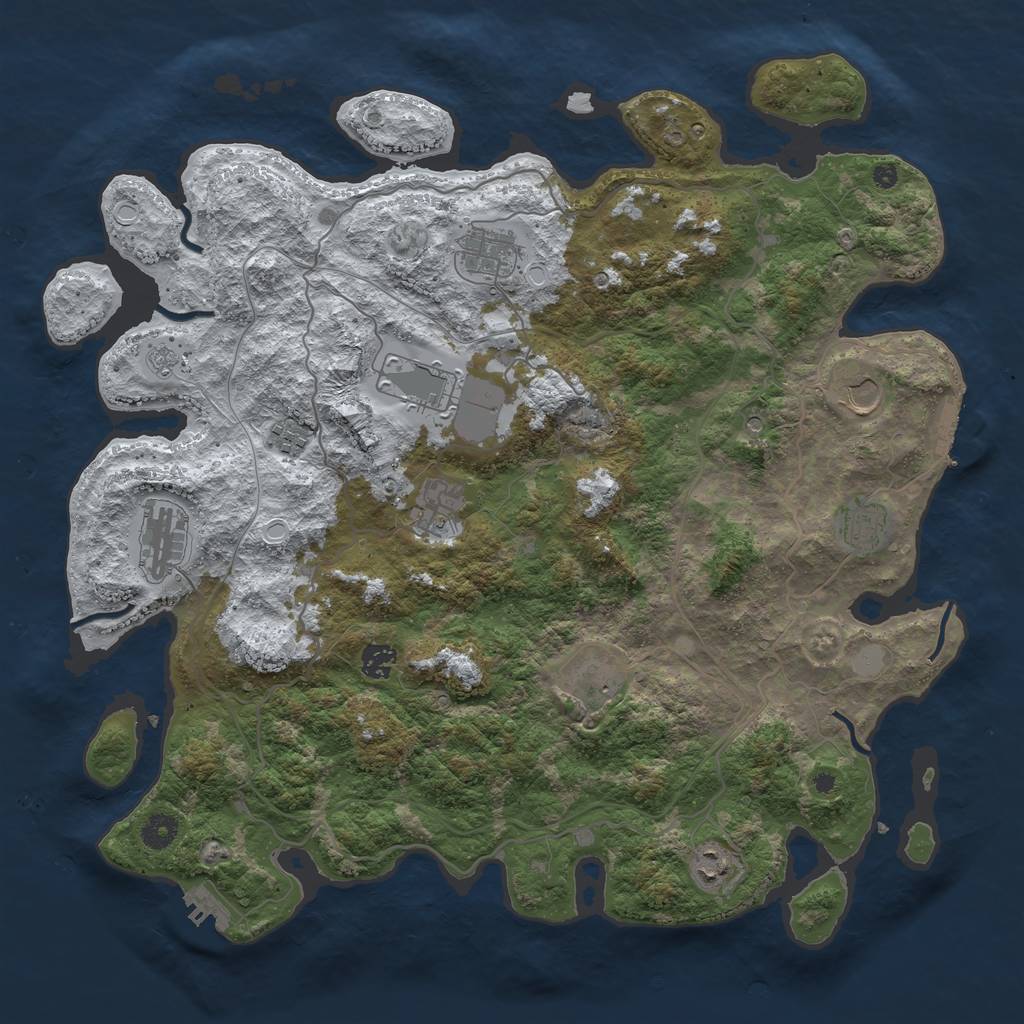 Rust Map: Procedural Map, Size: 4250, Seed: 4678625, 19 Monuments