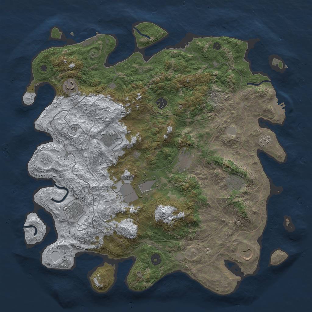 Rust Map: Procedural Map, Size: 4250, Seed: 5048435, 18 Monuments
