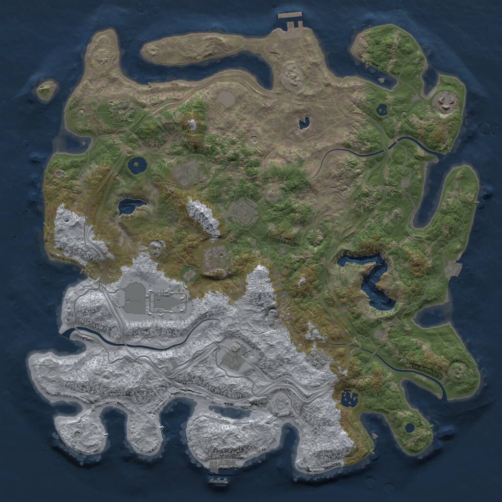 Rust Map: Procedural Map, Size: 4250, Seed: 6224324, 15 Monuments