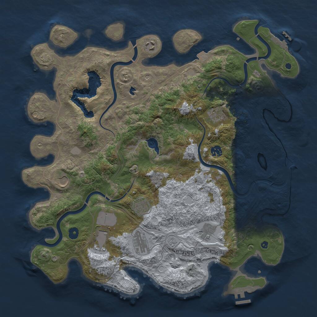 Rust Map: Procedural Map, Size: 4250, Seed: 6366298, 15 Monuments