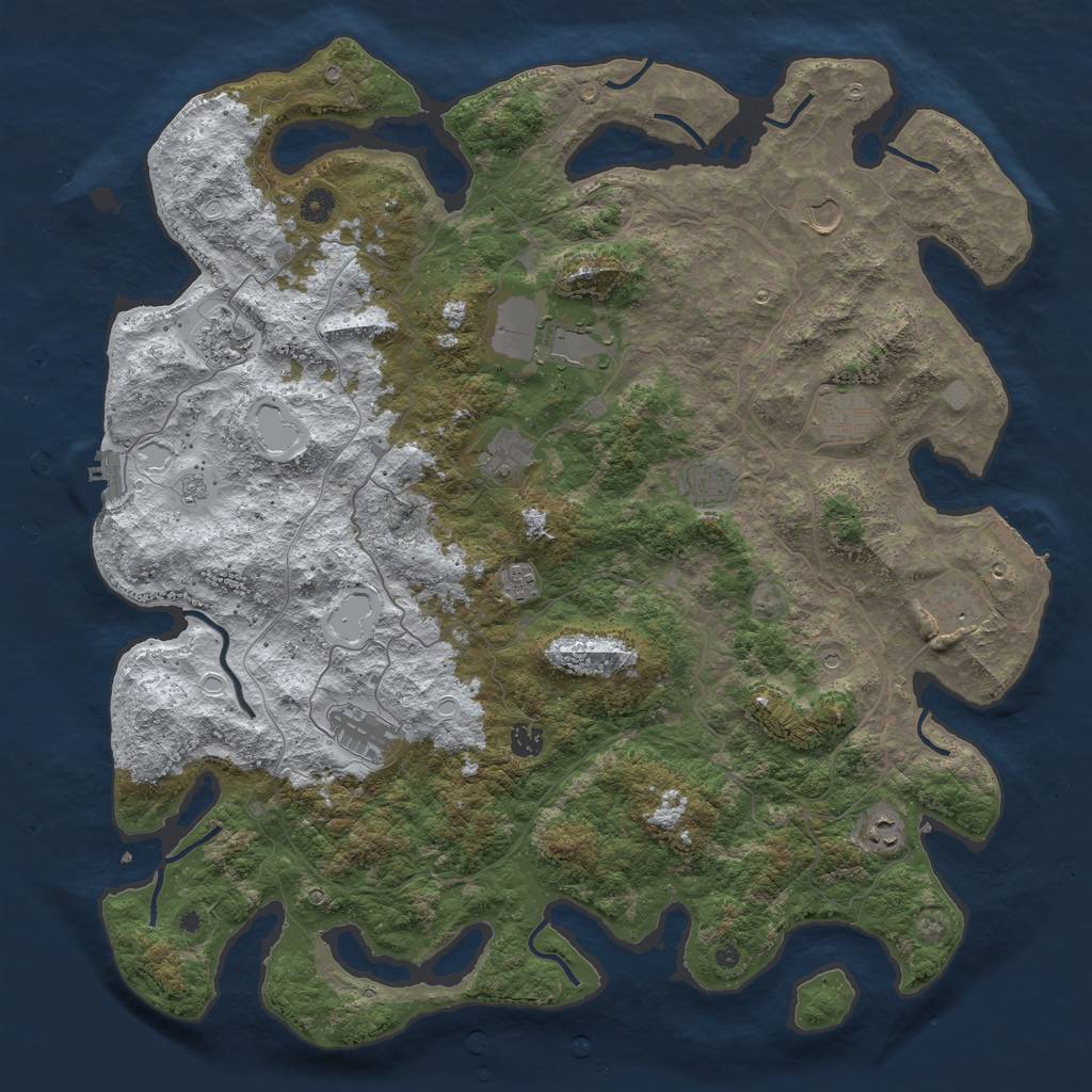 Rust Map: Procedural Map, Size: 4700, Seed: 321546, 20 Monuments