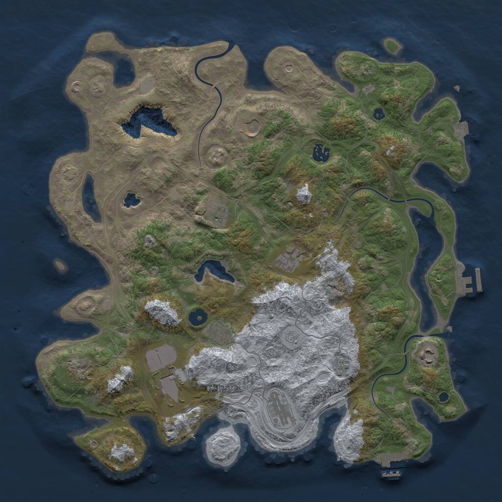 Rust Map: Procedural Map, Size: 4250, Seed: 902322, 16 Monuments