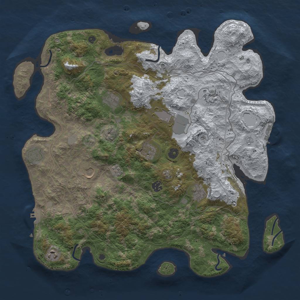 Rust Map: Procedural Map, Size: 4250, Seed: 1169194, 19 Monuments