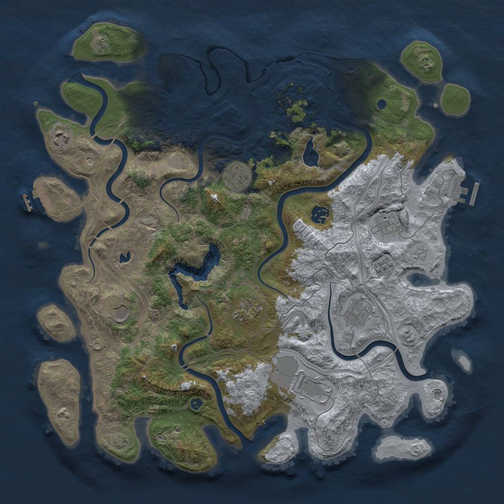 Rust Map: Procedural Map, Size: 4250, Seed: 685643, 15 Monuments