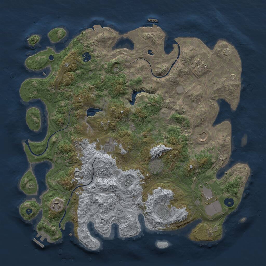 Rust Map: Procedural Map, Size: 4250, Seed: 2719158, 15 Monuments