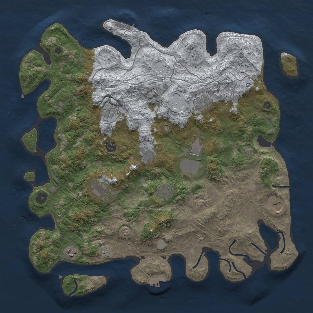 Rust Map: Procedural Map, Size: 4250, Seed: 5624549, 20 Monuments