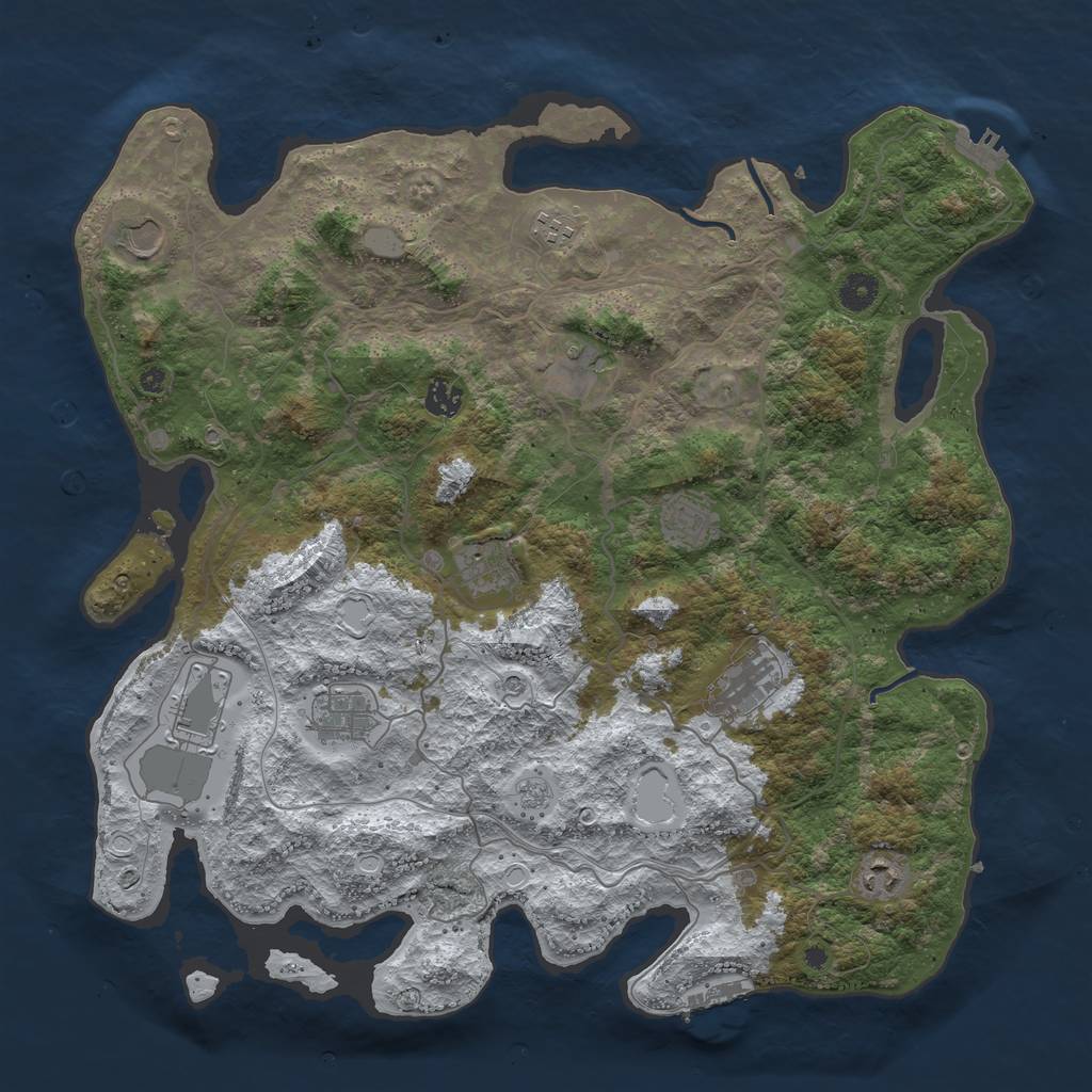 Rust Map: Procedural Map, Size: 4250, Seed: 6194210, 19 Monuments