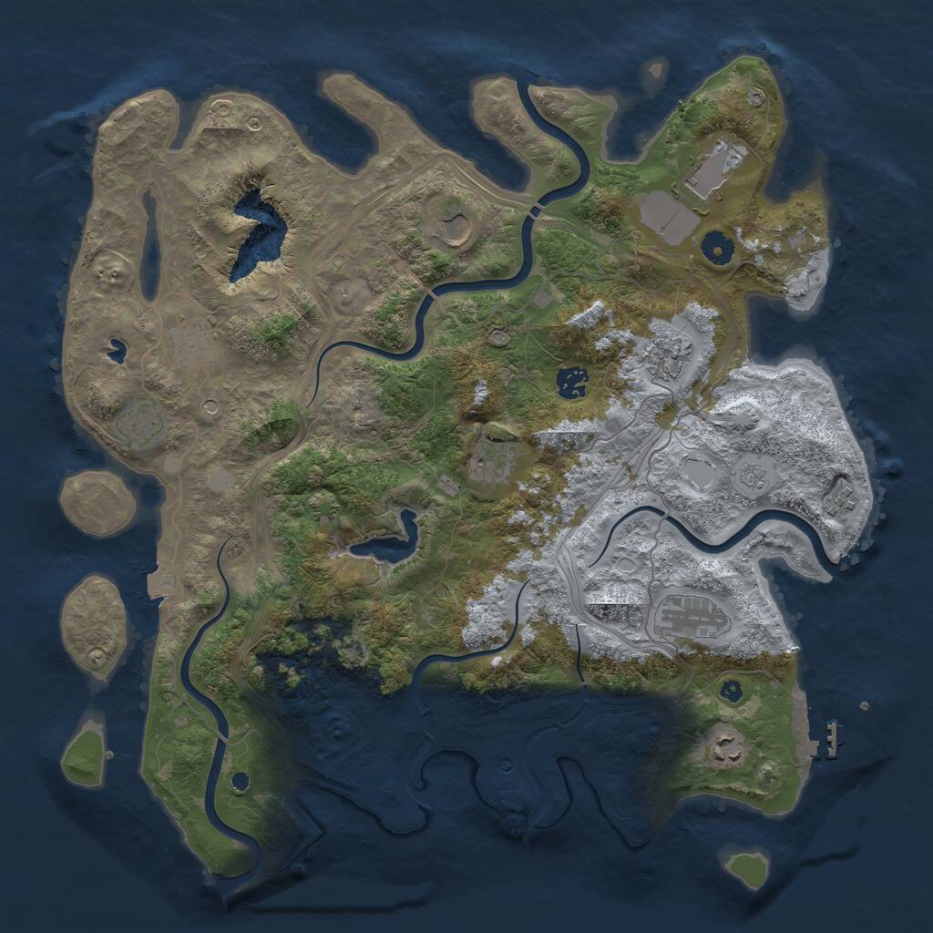 Rust Map: Procedural Map, Size: 4250, Seed: 24140, 15 Monuments