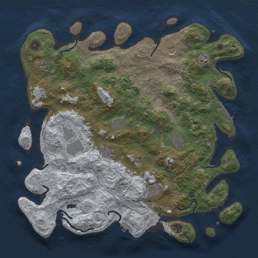 Rust Map: Procedural Map, Size: 4250, Seed: 5889645, 19 Monuments