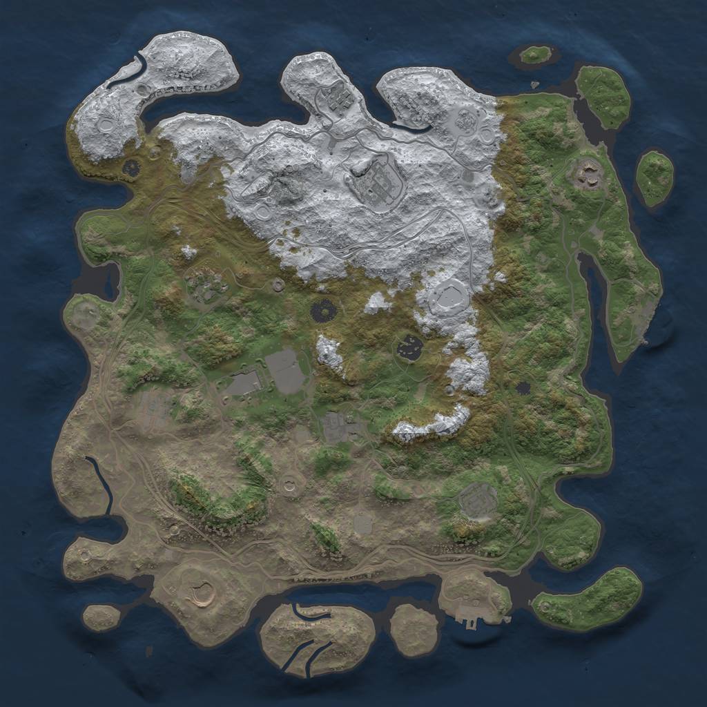 Rust Map: Procedural Map, Size: 4250, Seed: 922495, 19 Monuments